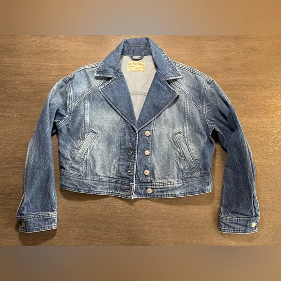 Free People Now Or Never Denim Jacket Coat XS - Picture 3 of 14